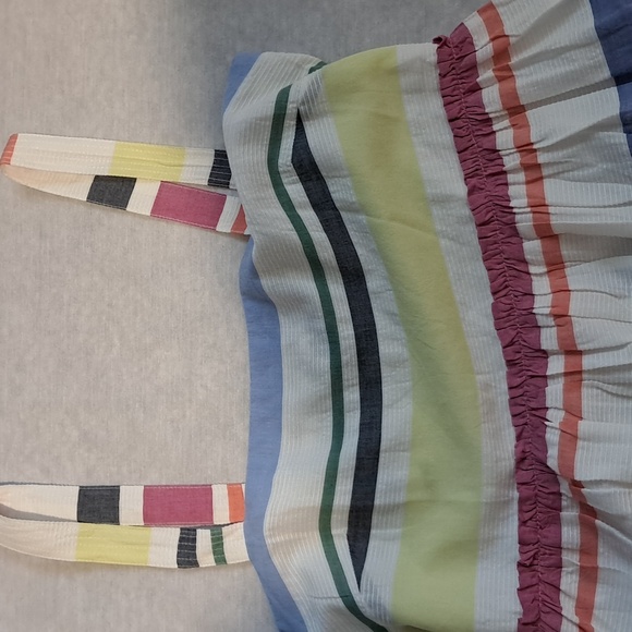 GAP Halter Style Midi Dress. Multi Color Stripes. Size Small. - Picture 9 of 16